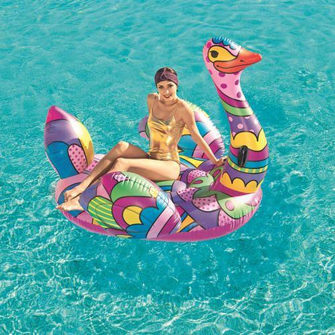 Flottant gonflable à chevaucher (AUTRUCHE) - Pop.ma - Flottant géant Maroc piscine et plage bouée