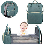 Sac à dos à langer bébé avec lit matelas, 4 en 1 Multifonction - Pop.ma - Pop.ma